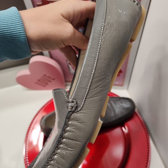 🥰 EUC Gucci Patent Leather Driving Moccasin Dress Loafers, Steel Grey, 38/7 - Picture 10 of 16